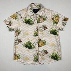 Simply Perfect Patron Tequila Hawaiian Button Down Shirt